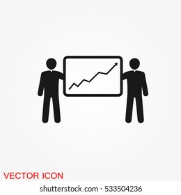Training, presentation icon on white background