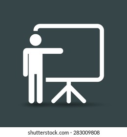 Training, presentation icon. Vector.