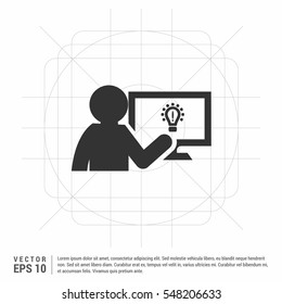 Training, presentation icon. Vector.

