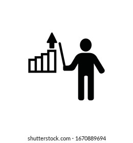 Training, presentation icon. Vector Illustration.