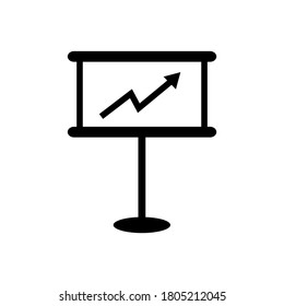 Training, presentation icon. Vector illustration isolated. Flat