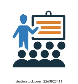 Training, presentation icon. Vector illustration.