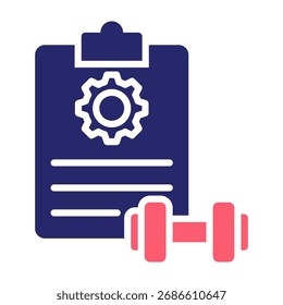 Ilustração do vetor de estilo de preenchimento de cor do ícone do programa de treinamento