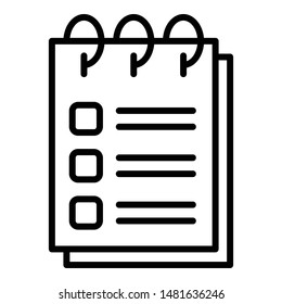 Training program icon. Outline training program vector icon for web design isolated on white background