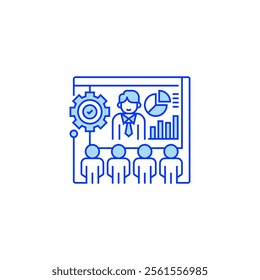 Training Program Line Icon. linear style sign for mobile concept and web design. Outline vector icon.