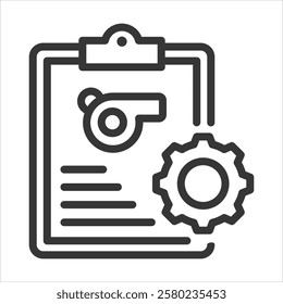 Training Program Outline Icon Vector Illustration