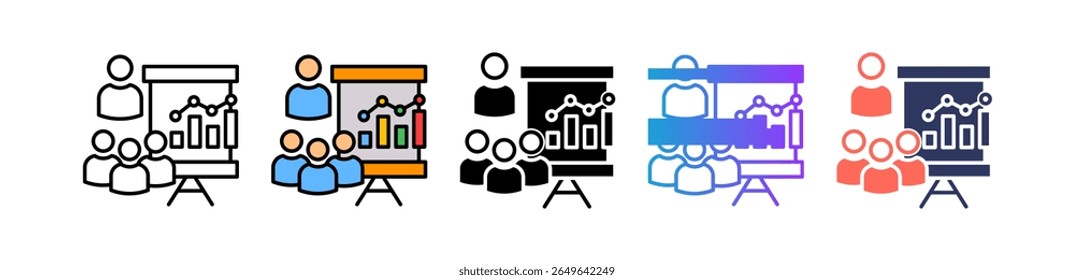 Training Programs Icon Multiple Vector Illustration