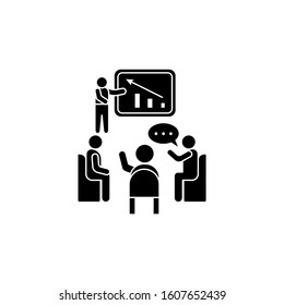 Training question charts icon. Simple business indoctrination icons for ui and ux, website or mobile application