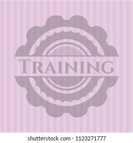 Training realistic pink emblem