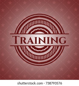 Training realistic red emblem