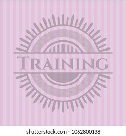 Training retro pink emblem