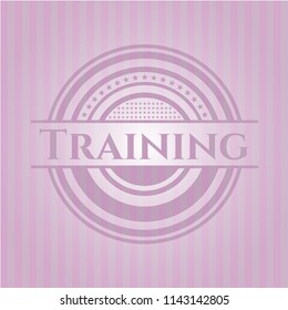 Training retro pink emblem