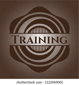 Training retro wooden emblem
