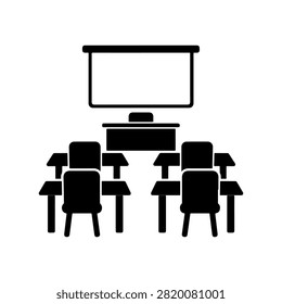 training room classroom presentation icon
