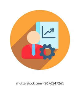 Treinamento Ícone de cor arredondada Mini ícone de ilustração. Use Para Conceitos Modernos, Impressão, Ui, Kit Ux, Desenvolvimento De Web E Aplicativos. Vetor Relacionado A Escritório, Educação, Exame E Muito Mais