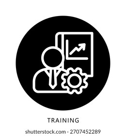Entrenamiento redondeado Icono de color Mini Icono de ilustración. Uso Para El Concepto Moderno, Impresión, Ui, Ux Kit, Web Y Desarrollo De App. Vector Relacionado Con La Oficina, La Educación, El Examen Y Más