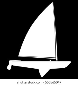 Training sailing yacht
Image of small vessel with a sail using wind to move.