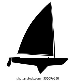 Training sailing yacht
Image of small vessel with a sail using wind to move.