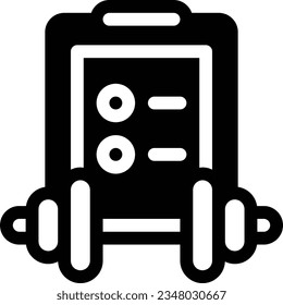 Training Schedule Glyph Icon - Single Icon, Vector 