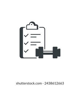 Trainingsplan-Symbol, Vektorgrafik