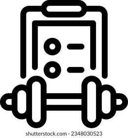 Icono de línea de programación de entrenamiento - Icono único, vector 