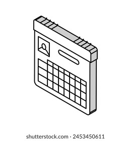training schedule motivation isometric icon vector. training schedule motivation sign. isolated symbol illustration