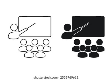 Training seminar class icon symbol. Illustration vector	