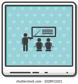 Training seminar flat vector icon.