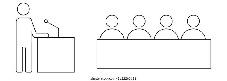 Training seminar icon Illustration . 