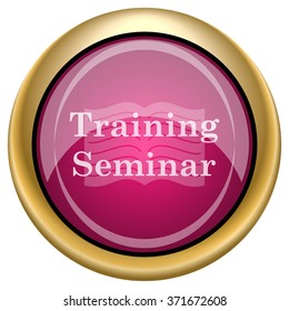 Training seminar icon. Internet button on white background. EPS10 vector.
