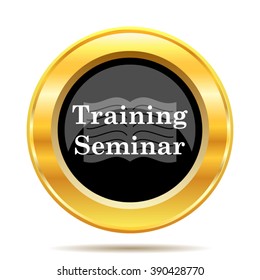 Training seminar icon. Internet button on white background. EPS10 vector.
