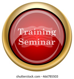 Training seminar icon. Internet button on white background. EPS10 vector.
