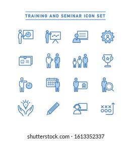 TRAINING AND SEMINAR ICON SET	