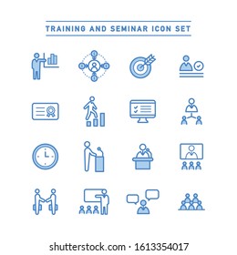 TRAINING AND SEMINAR ICON SET	