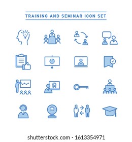 TRAINING AND SEMINAR ICON SET	