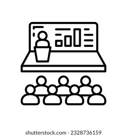 Training Seminar icon in vector. Illustration