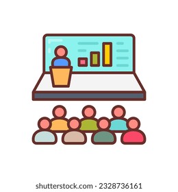 Training Seminar icon in vector. Illustration