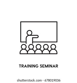 Training Seminar Vector Icon, school symbol. Modern, simple flat vector illustration for web site or mobile app