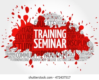 Training Seminar word cloud collage, education concept background