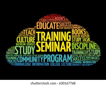 Training Seminar word cloud collage, education concept background