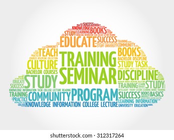 Training Seminar word cloud, education concept