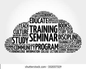Training Seminar word cloud, education concept