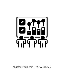 Training Session Glyph Icon. linear style sign for mobile concept and web design. Outline vector icon.