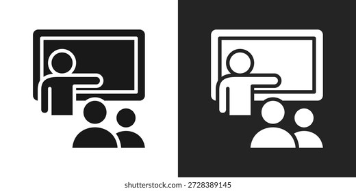 Training Session Icon In Black And White Glyph Style