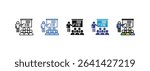 Training Session  icon sets collection multi style

