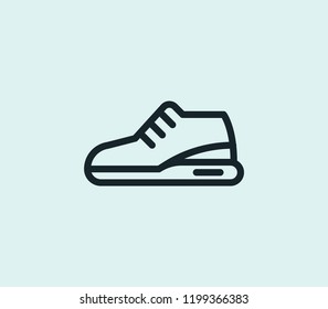 Training shoe icon line isolated on clean background. Training shoe icon concept drawing icon line in modern style. Vector illustration for your web mobile logo app UI design.