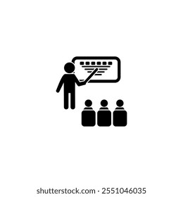 Taller de Vector de íconos de seminario de habilidades de capacitación, cómo crecer e ícono de negocios de éxito