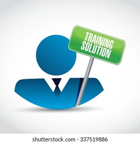 Training Solution avatar sign concept illustration design graphic icon