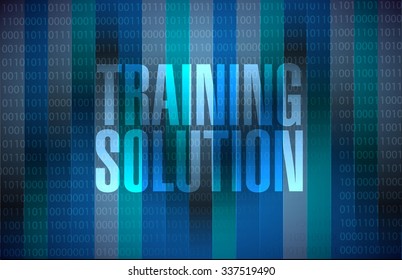 Training Solution binary sign concept illustration design graphic icon