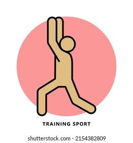 Training Sport Icon Symbol. Fitness and Workout Vector Illustration